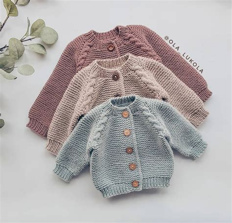 Cotton jersey baby cardigan 